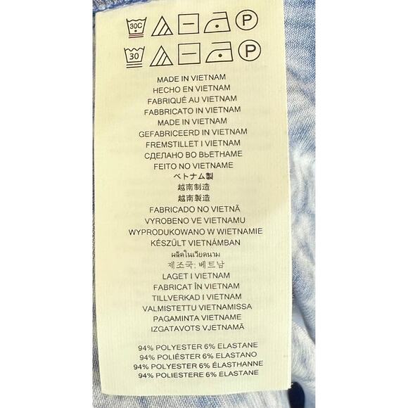 NWT Michael Kors Maxi Dress Blue Sunburst Logo Strap Side Slit Size XL - Picture 12 of 12